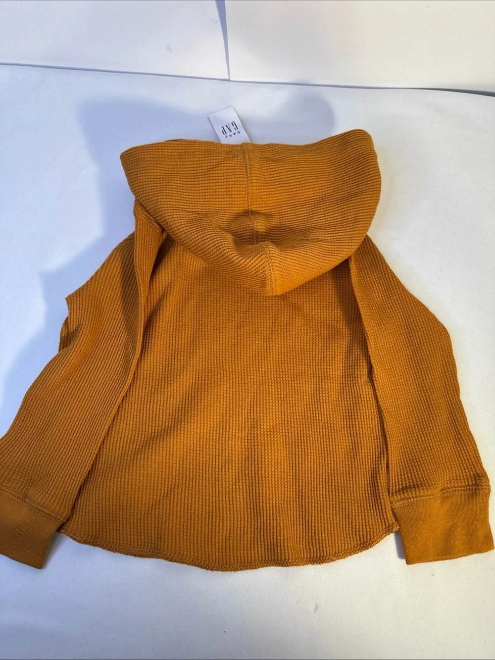 GAP kids  Waffle Knit Hooded Sweater - Mustard Gold